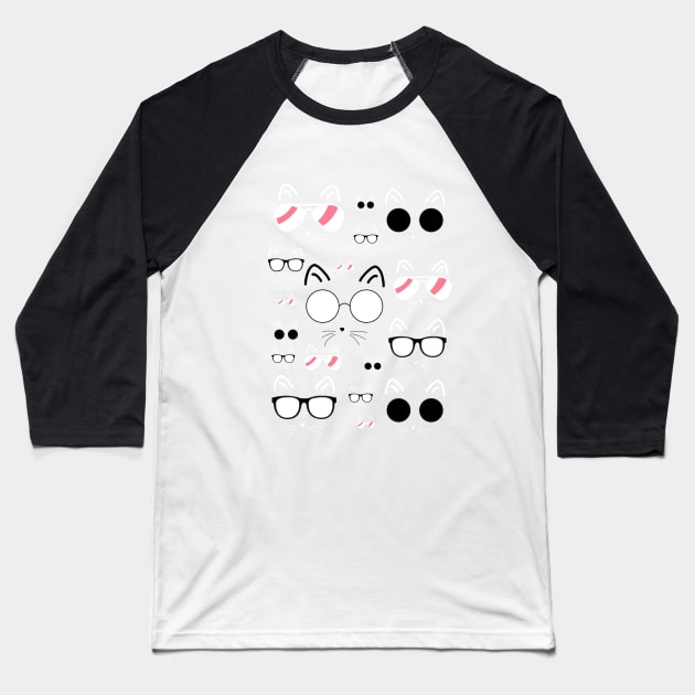 miaw Baseball T-Shirt by loulousworld